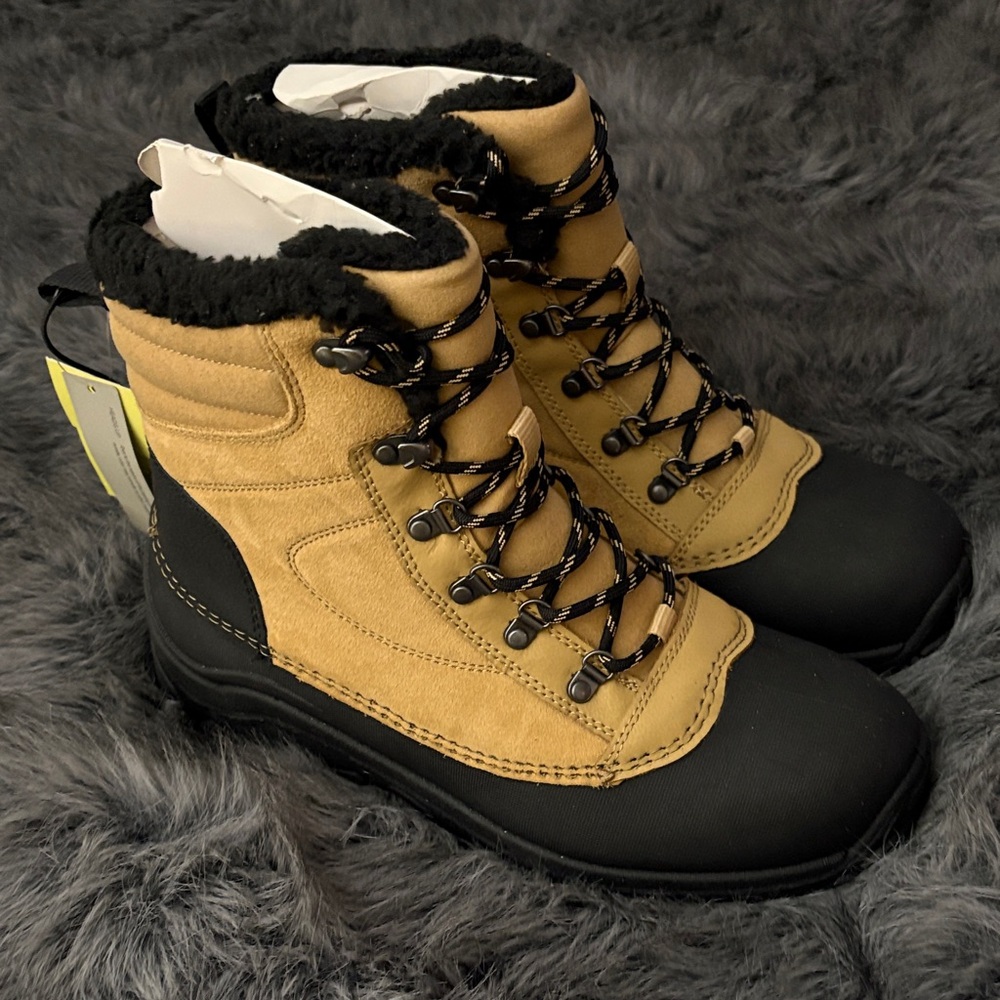 Men’s Tan and Black Winter Boots Sz 10 NWT Target All in Motion